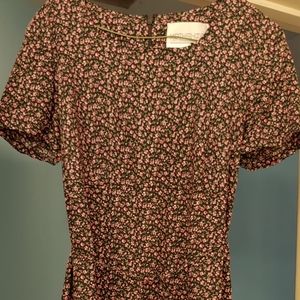 Motherhood floral maternity dress with tieback